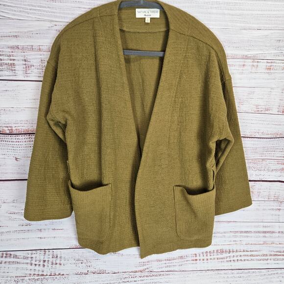 Madewell Texture & Thred Wrap Jacket S Missing Sash Excellent as Open Cardigan - Picture 1 of 14